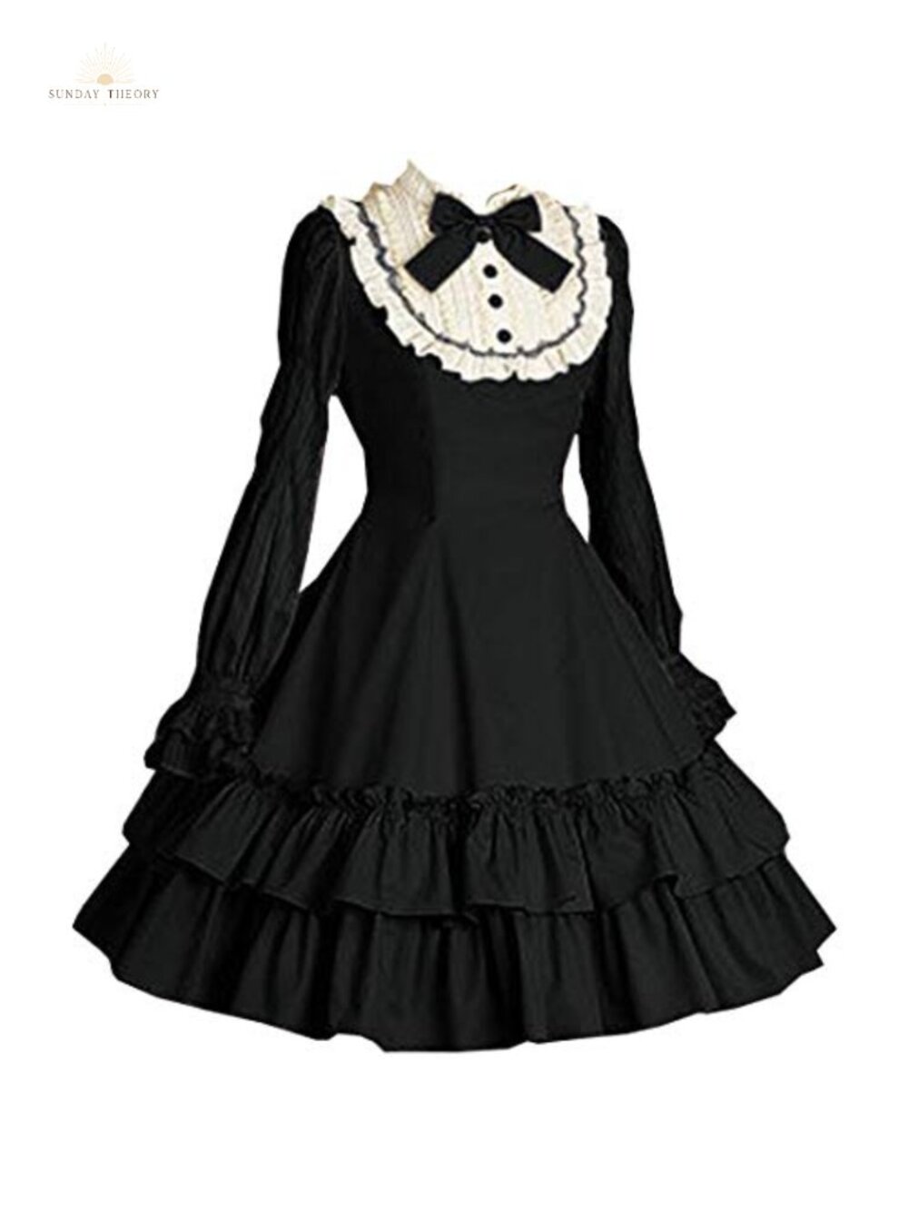 Gothic Lolita Dress Long Sleeve Multi Layer Cosplay Costume